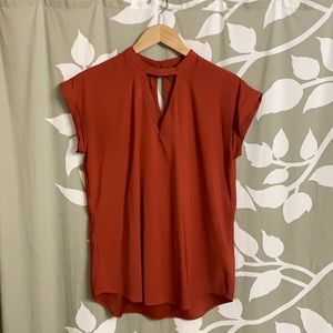 Express Burnt Orange Polyester blend Top Size M
